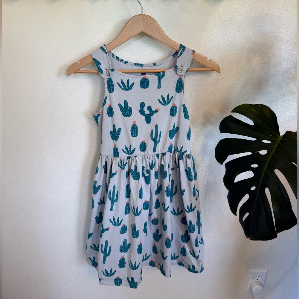 EUC Cactus Print Tea Kids Dress